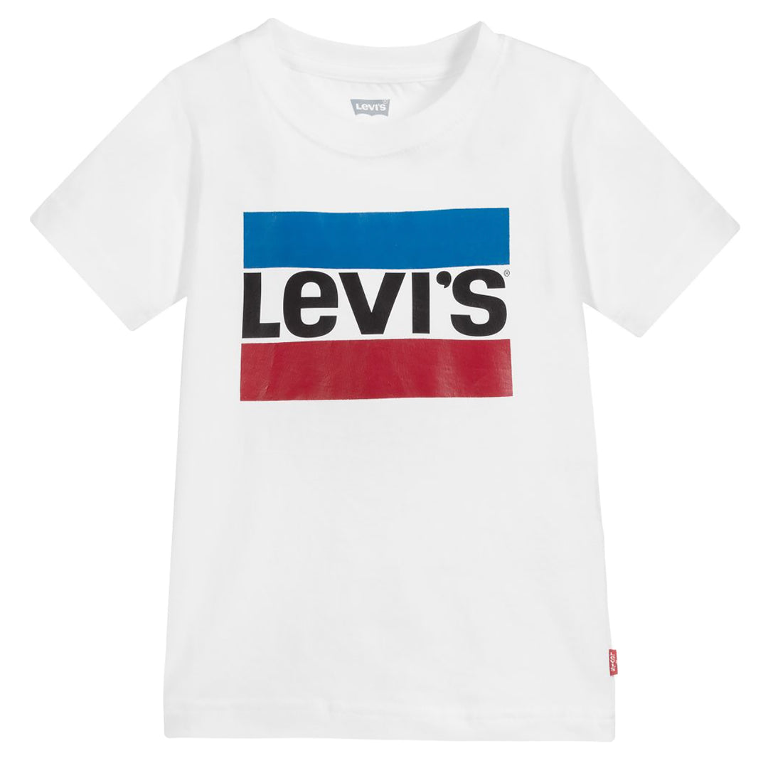 LEVI'S KIDS-BOYS LOGO PRINT T-SHIRT WHITE