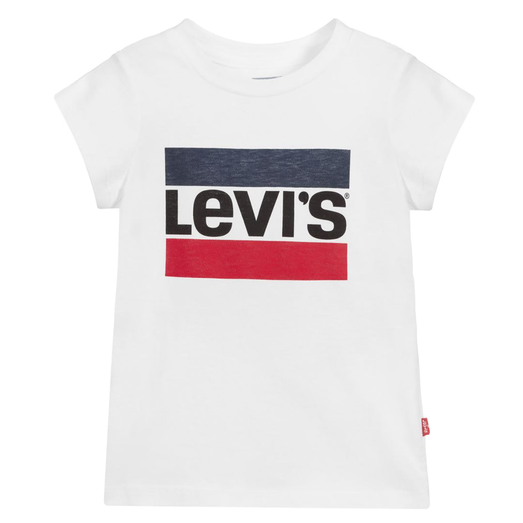 LEVI'S KIDS-GIRLS LOGO PRINT T-SHIRT WHITE