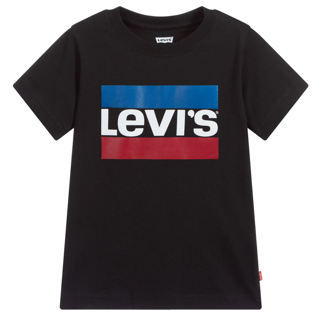 LEVI'S KIDS-BOYS LOGO PRINT T-SHIRT BLACK