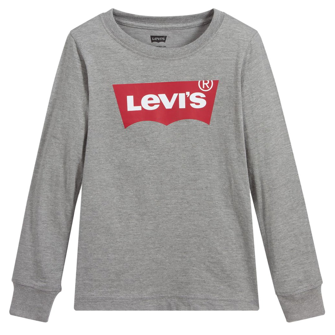 LEVI'S KIDS-BOYS BATWING LONG SLEEVE T-SHIRT GREY