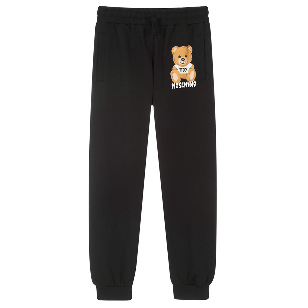 MOSCHINO KID-TEEN TEDDY BEAR SWEATPANTS BLACK