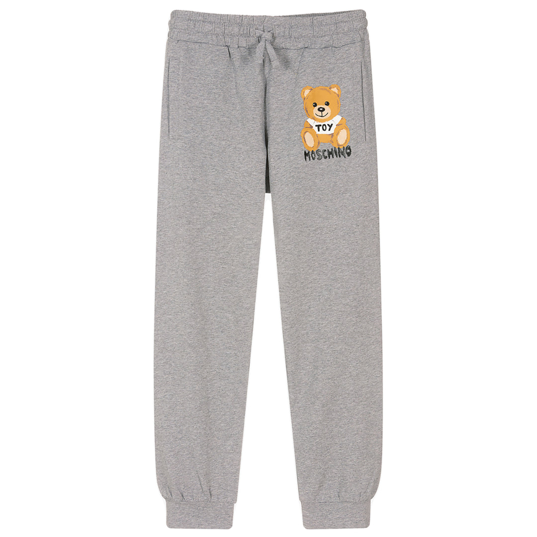 MOSCHINO KID-TEEN TEDDY BEAR SWEATPANTS GREY