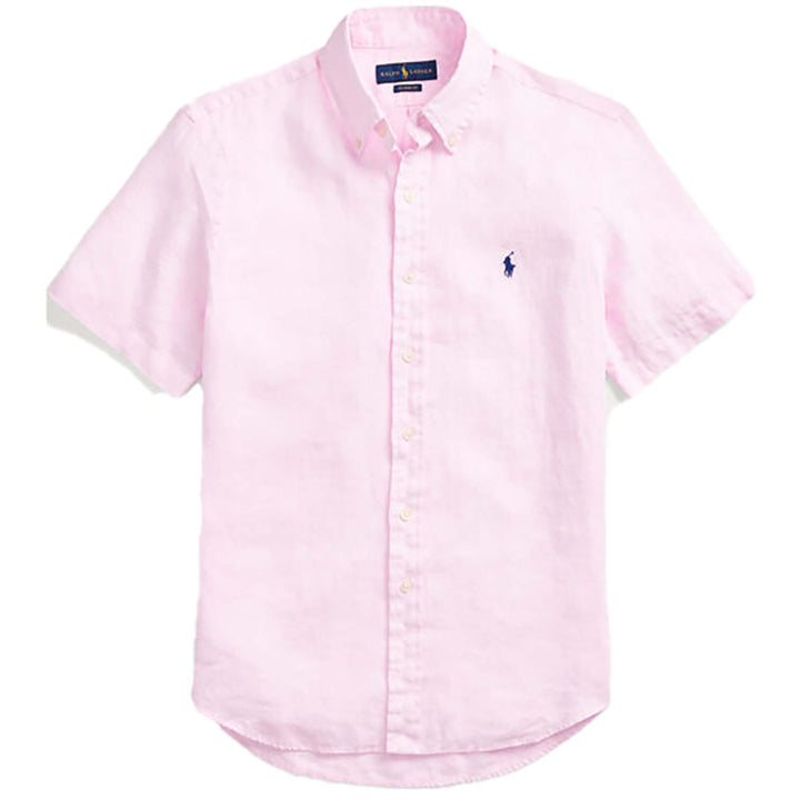 Ralph Lauren Slim Fit Linen Shirt Pink