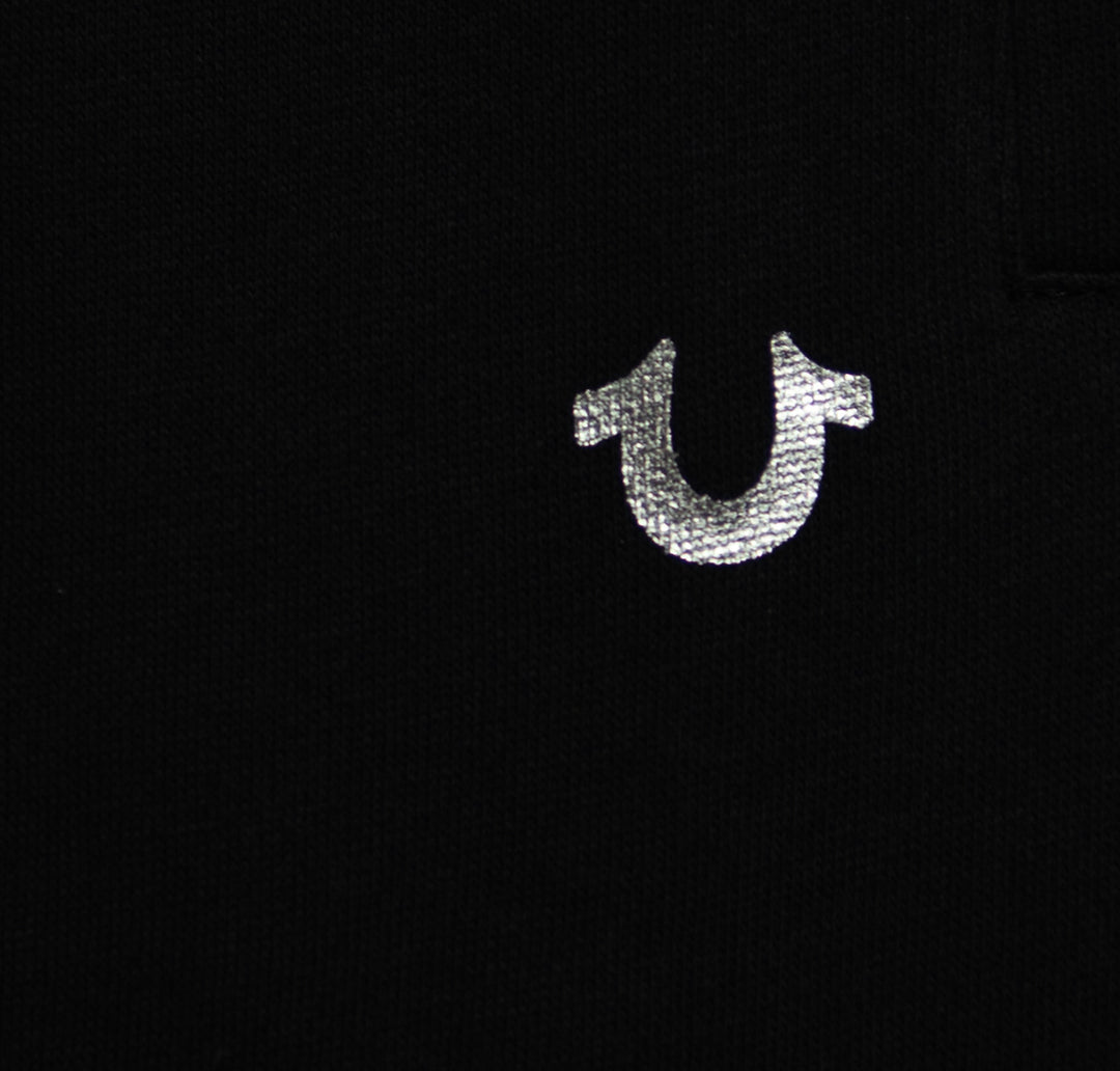 True Religion foil logo sweat pants black