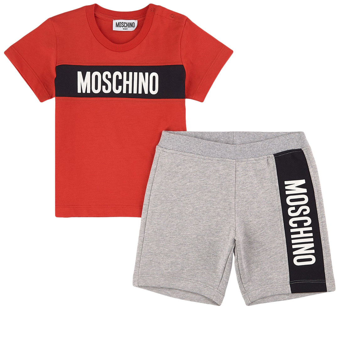Moschino Kid-Teen Outfit Set Red & Grey