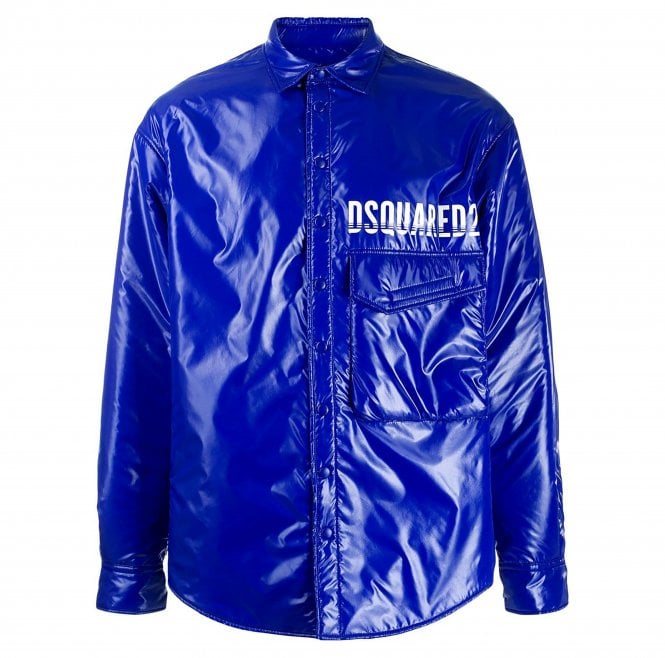 Dsquared2 Military Logo Jacket Blue