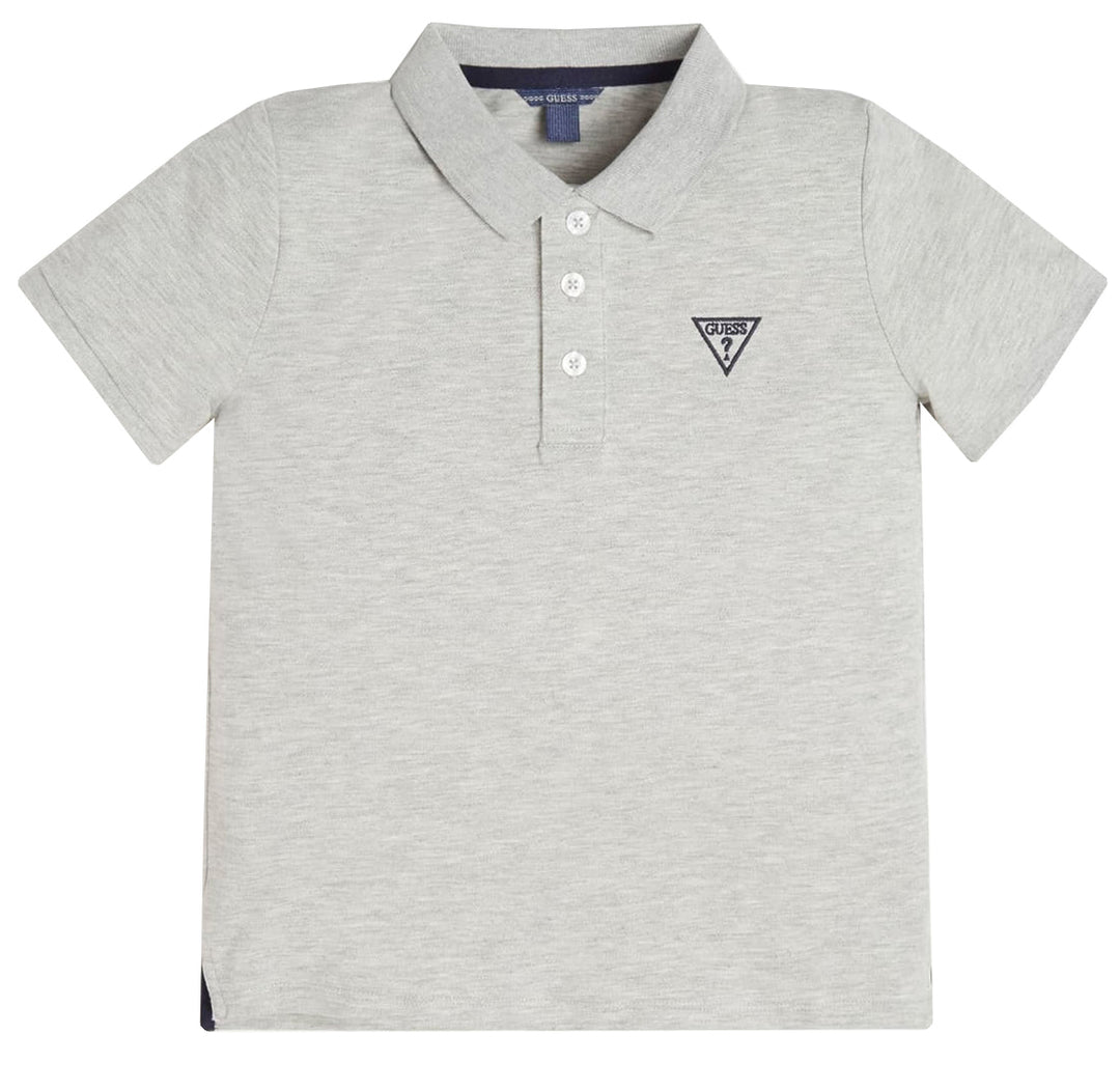 GUESS KIDS-BOYS PIQUET SHORT SLEEVES POLO SHIRT GREY