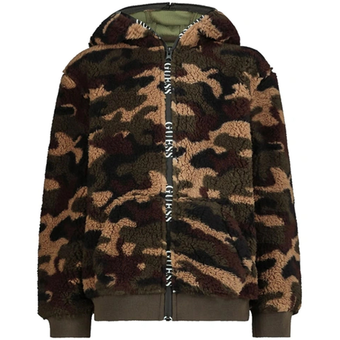 Guess Kids-Boys Camo Jacket Khaki