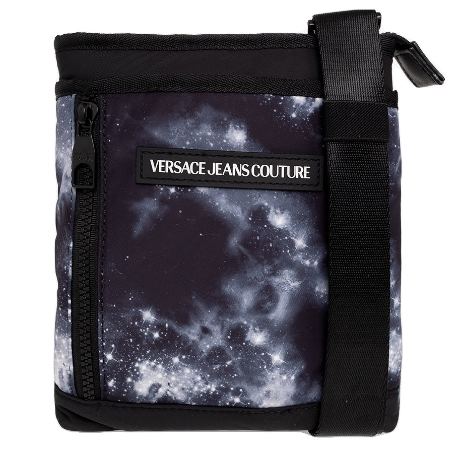 VERSACE JEANS COUTURE SPACE PRINT POUCH BLACK