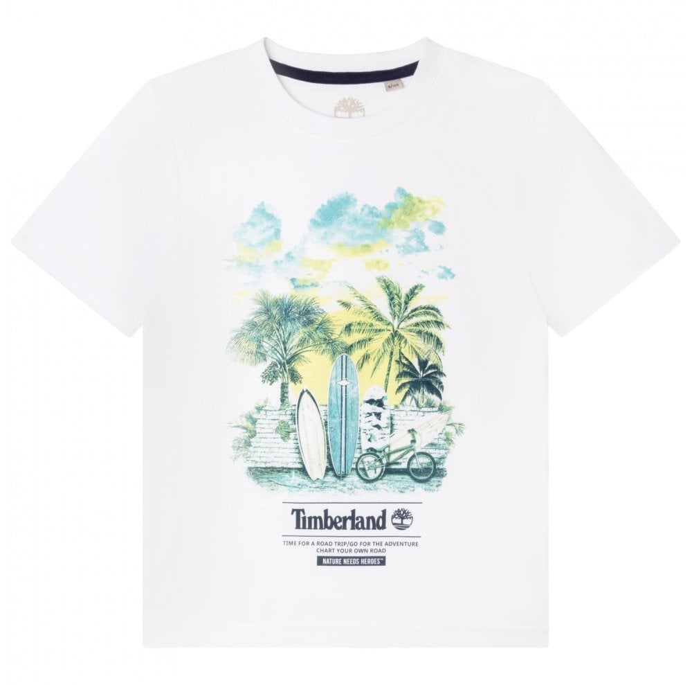 Timberland Kids Graphic Print T-shirt White