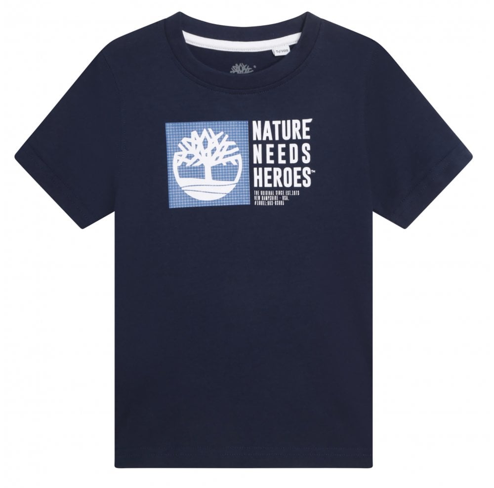 Timberland Kids Nature Needs Heroes T-shirt Navy