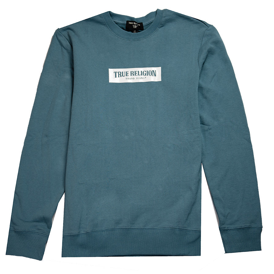 True Religion front logo sweatshirt blue