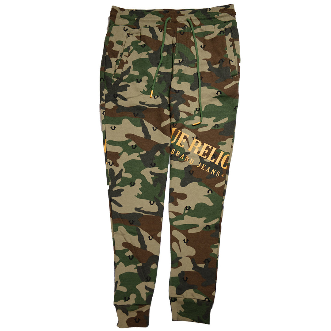 True Religion logo sweat pants camo
