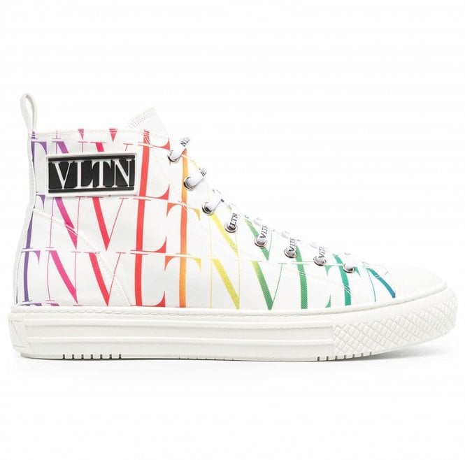 Valentino VLTN Rainbow-Logo High-Top Sneaker – Maze Fashion