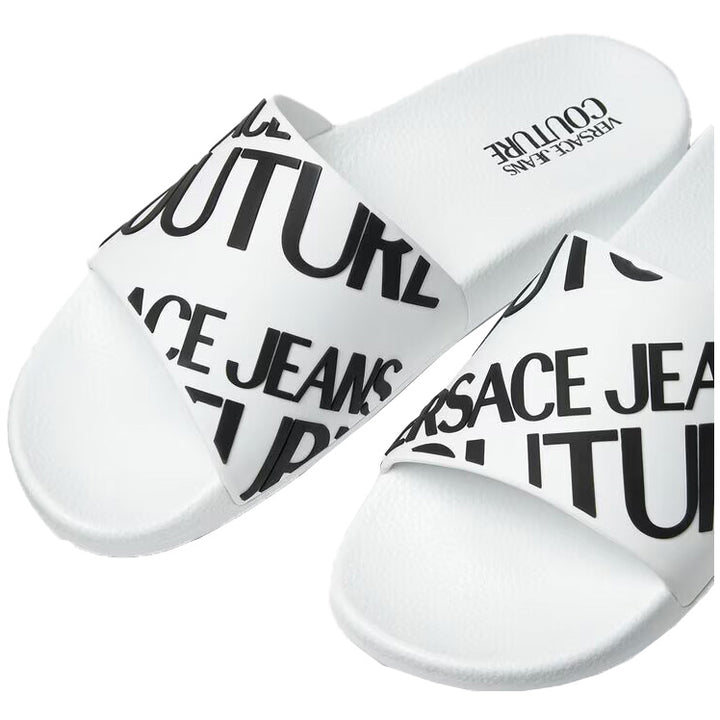Versace Jeans Couture Logo Sliders  white