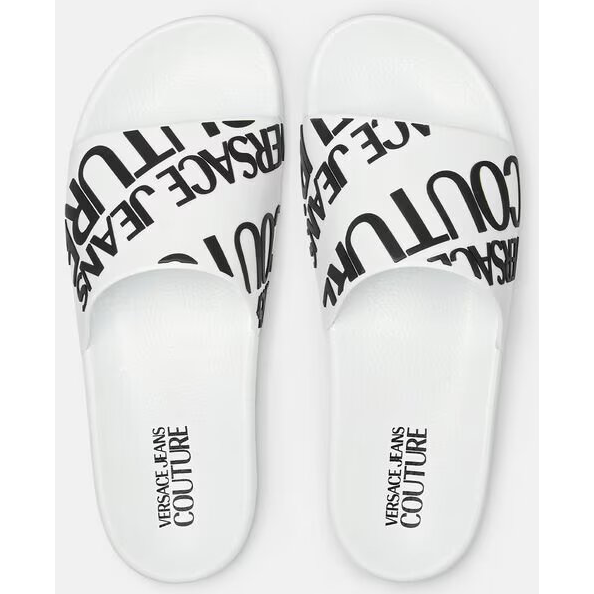 Versace Jeans Couture Logo Sliders  white