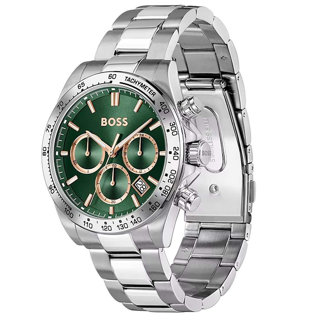 BOSS HERO 2.0 Chronograph (44mm) Green Dial / Stainless Steel Bracelet
