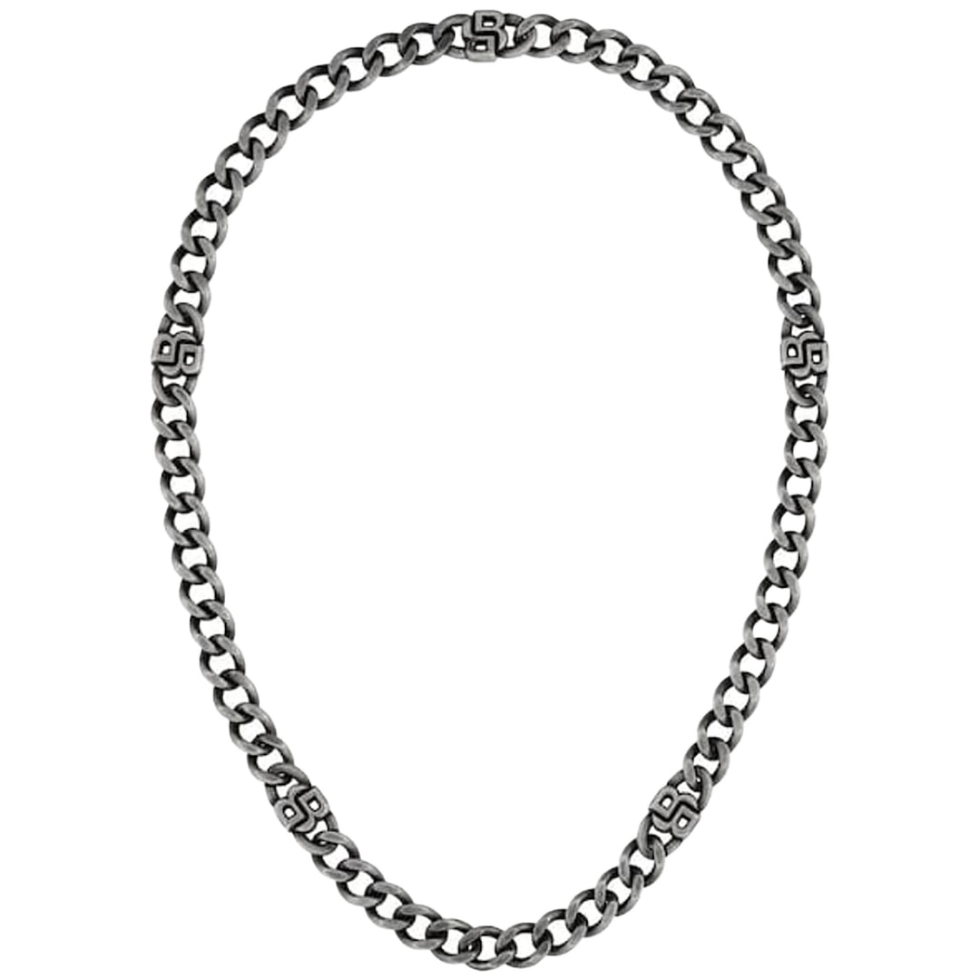 BOSS Double B Black Stainless Steel Link Necklace