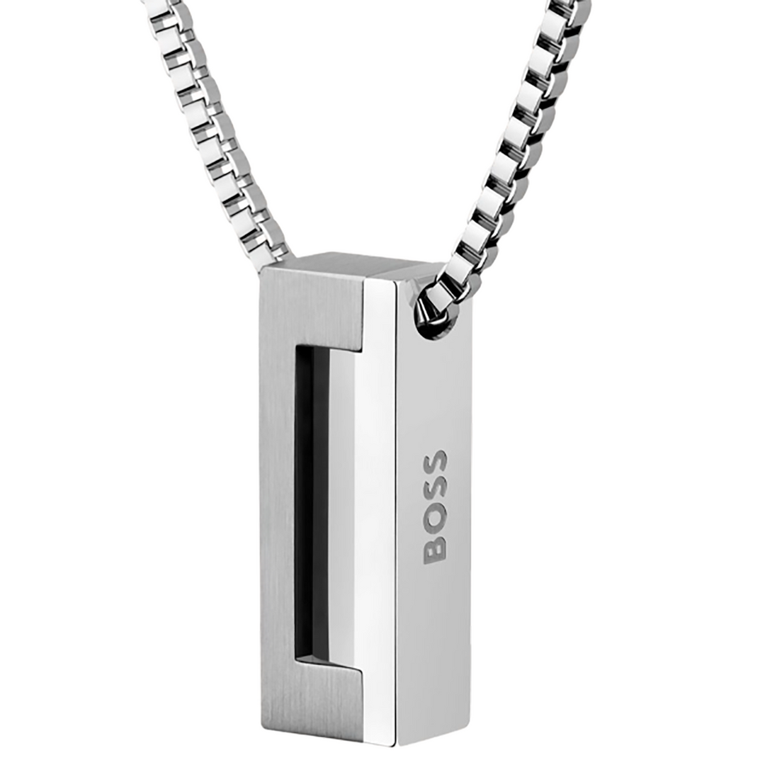 BOSS Jewellery Men's Candor Dog Tag Stainless Steel Necklace