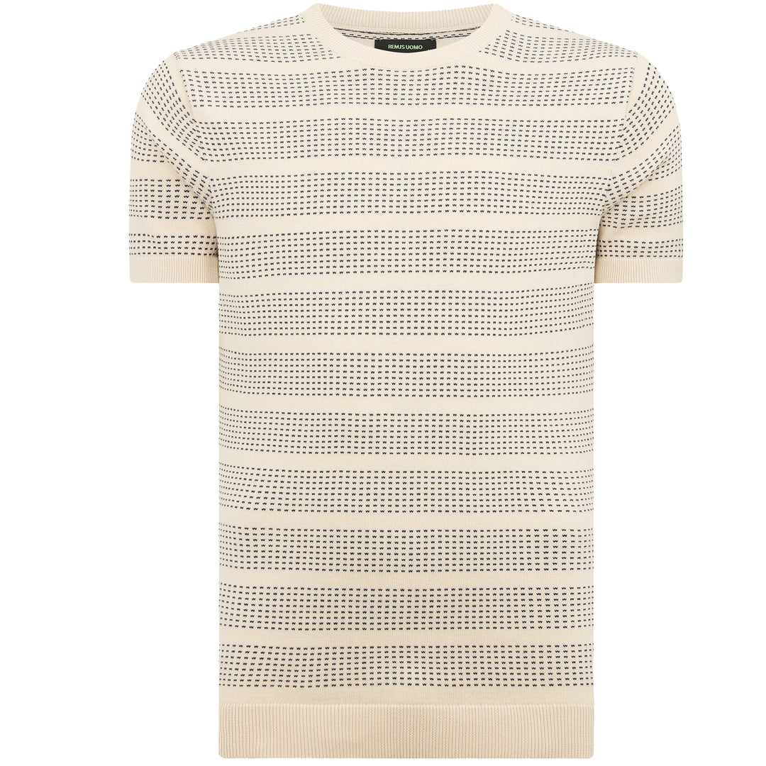 Remus Uomo Knitted T-shirt - BEIGE