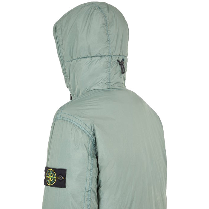 Stone Island Compass-Patch Zip-Up Bomber Jacket Green
