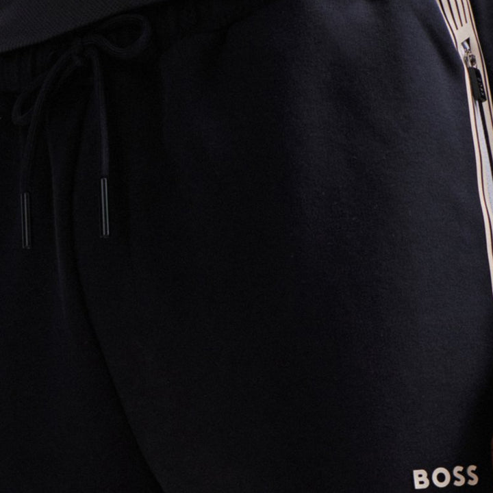 Boss Tracksuit Bottoms With Hd Logo Print - Navy