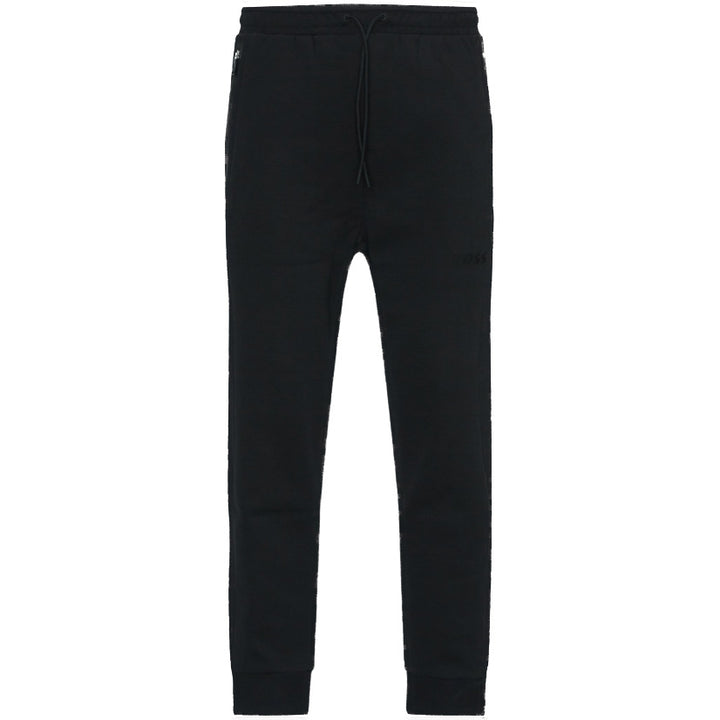 Boss Tracksuit Bottoms With 3D-Moulded Logo - Black