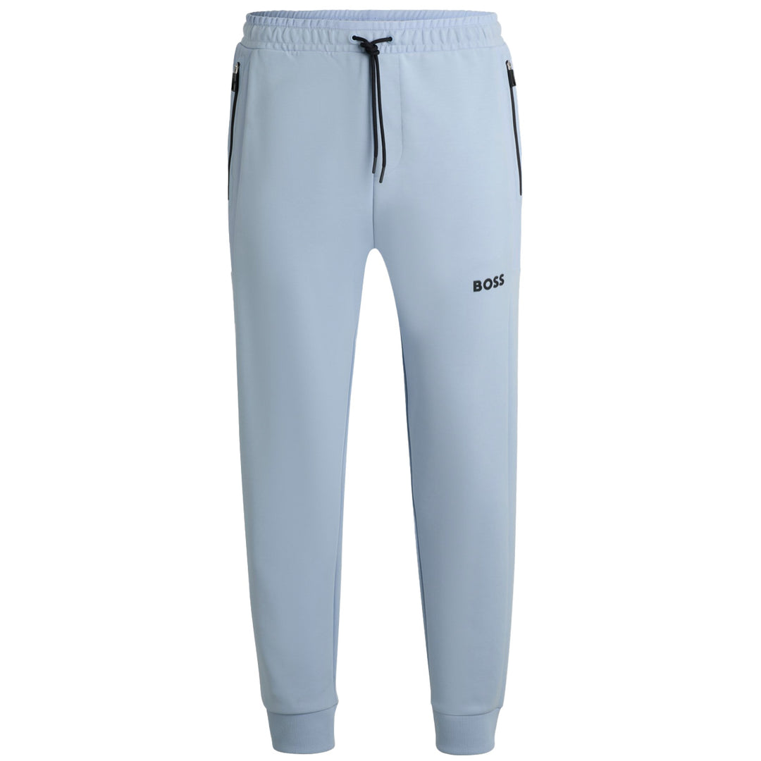 Boss Tracksuit Bottoms With 3D-Moulded Logo - Sky Blue