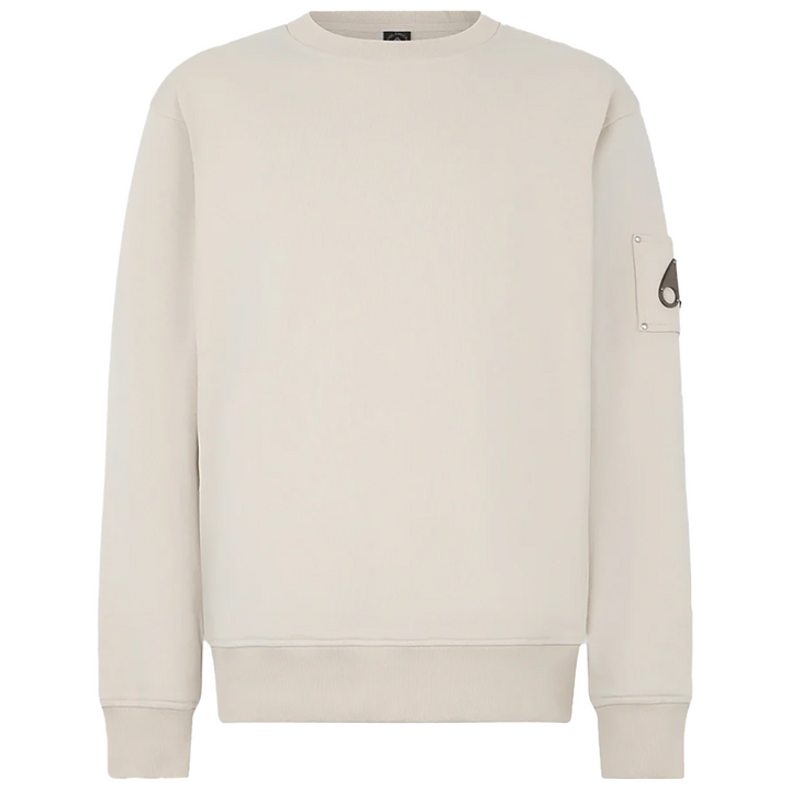 MOOSE KNUCKLES SWEATER HARTSFIELD CREW - CREAM