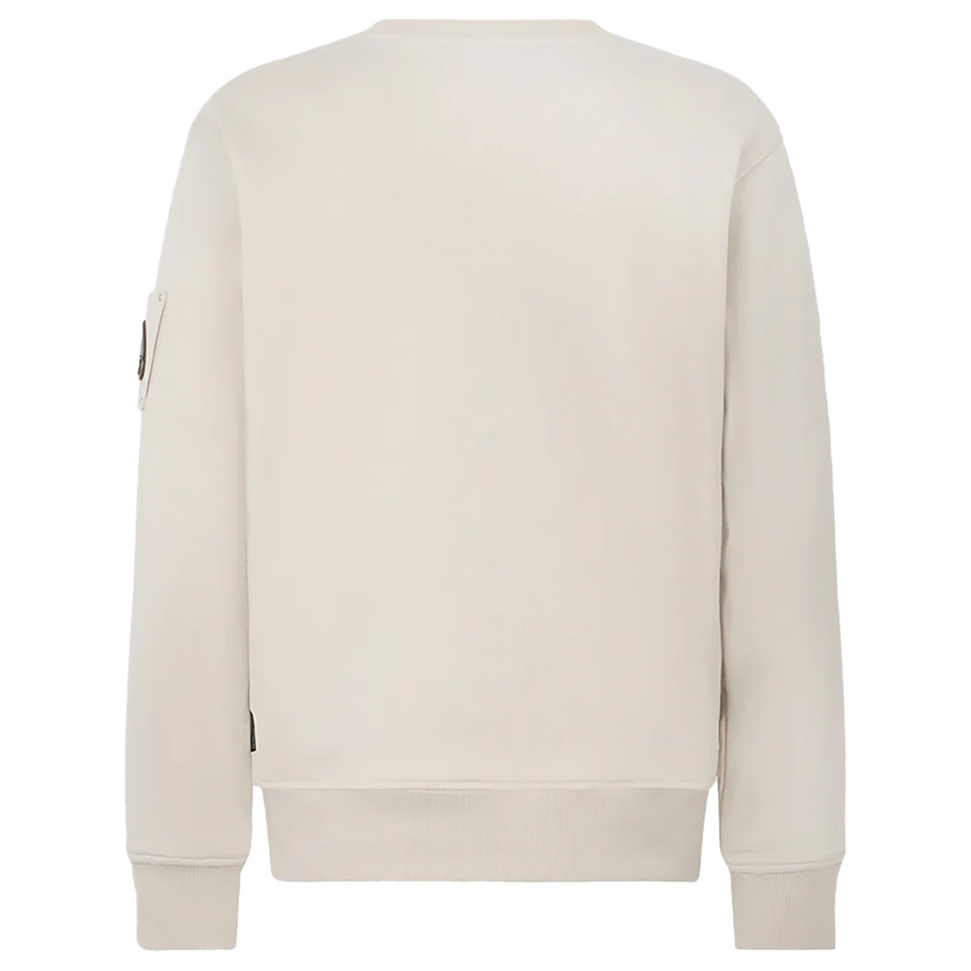 MOOSE KNUCKLES SWEATER HARTSFIELD CREW - CREAM
