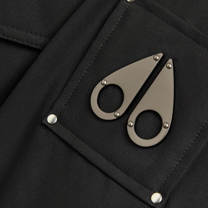 Moose Knuckles Jacques logo woven jacket - BLACK