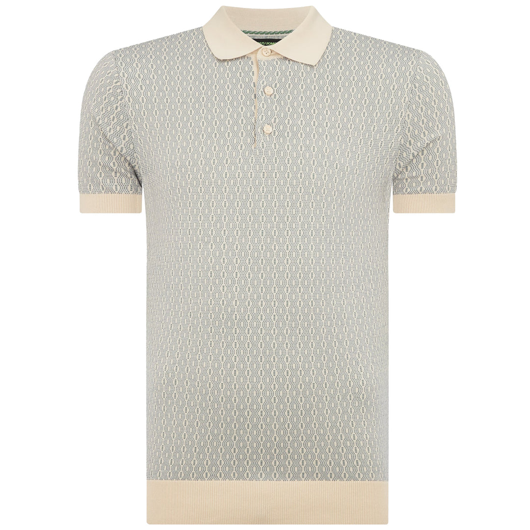 Remus Uomo Knitted Polo - BEIGE