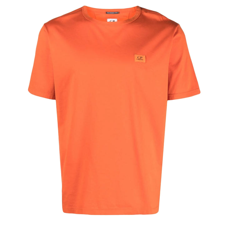 C.P.Company logo-patch cotton T-shirt Orange