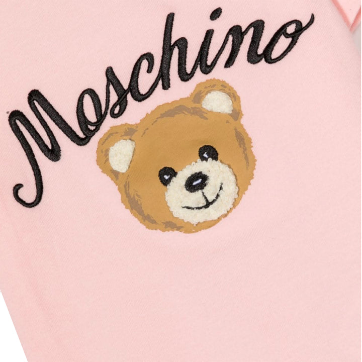 Moschino Kids Leo Teddy Bear-print T-shirt Pink