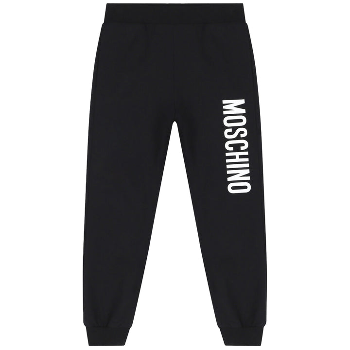 Moschino Kids Print Logo Sweatpants Black