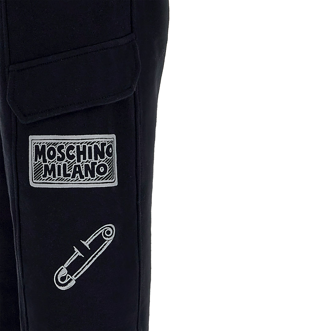 Moschino Kids Logo Print Sweatpants Black