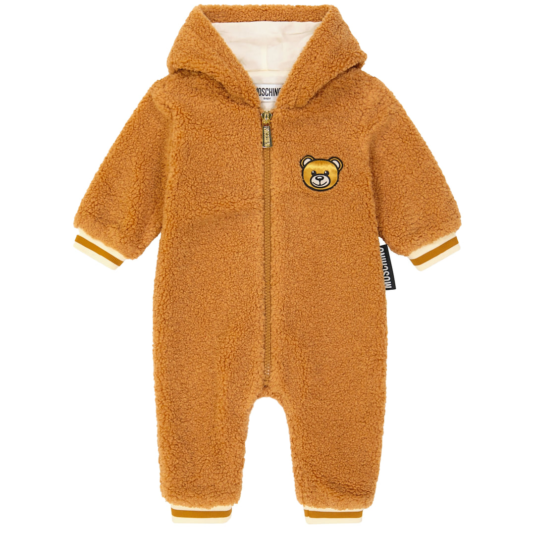 Moschino Kids Teddy Bear Romper Brown