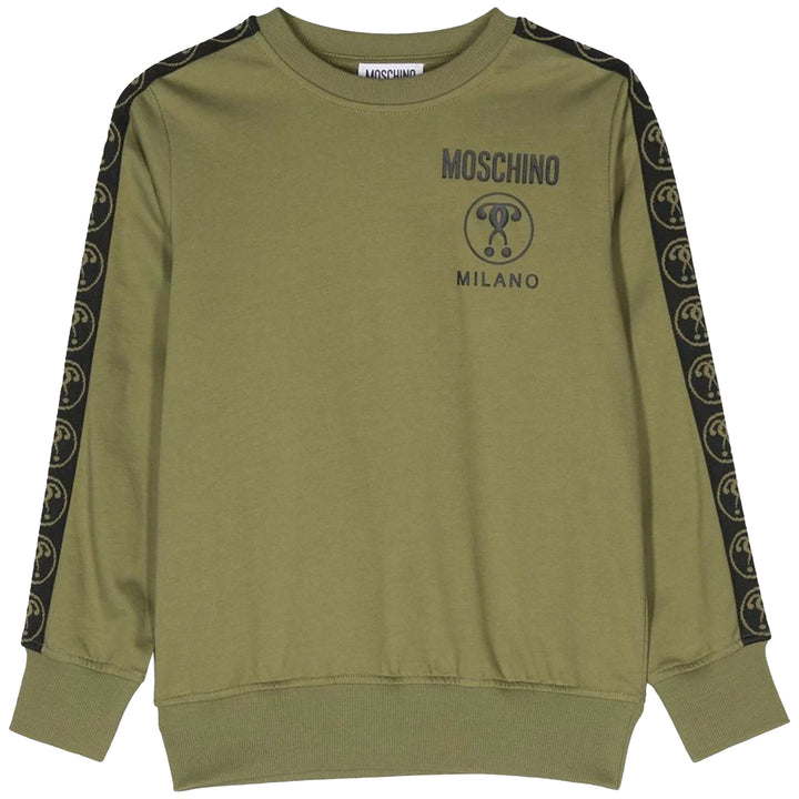 Moschino Kids Sweatshirt front logo Khaki