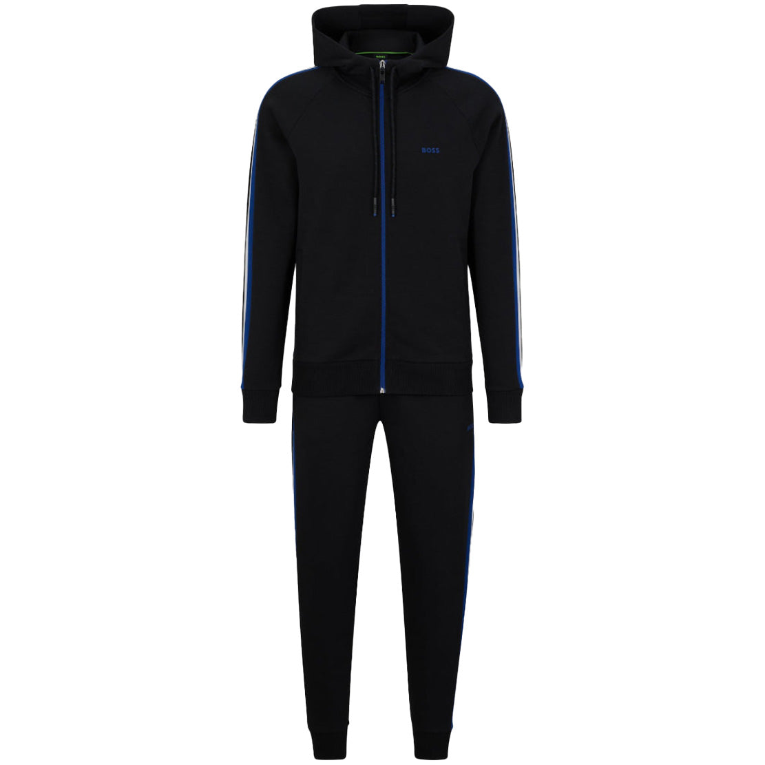 Black and blue hot sale hugo boss tracksuit