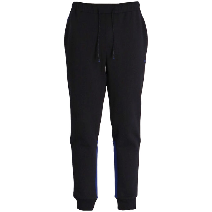 BOSS Cotton-Blend Tracksuit Bottoms With Side-Stripe Tape Black