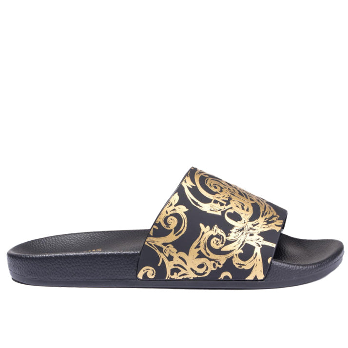 Versace Jeans Couture Rubber Sliders - Black