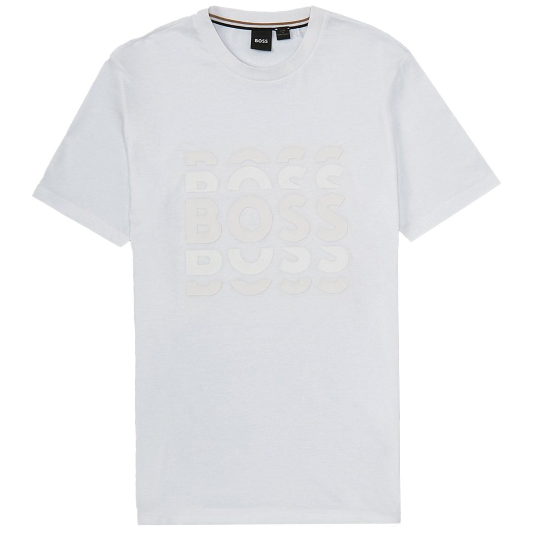 BOSS logo-print t-shirt white