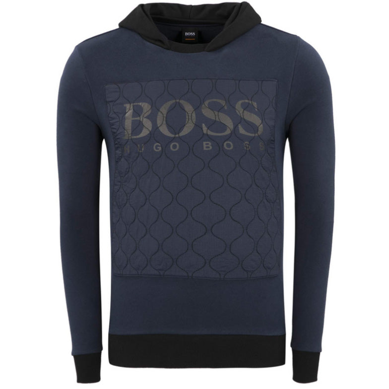 Hugo Boss Chest Logo Pullover Hood - Navy