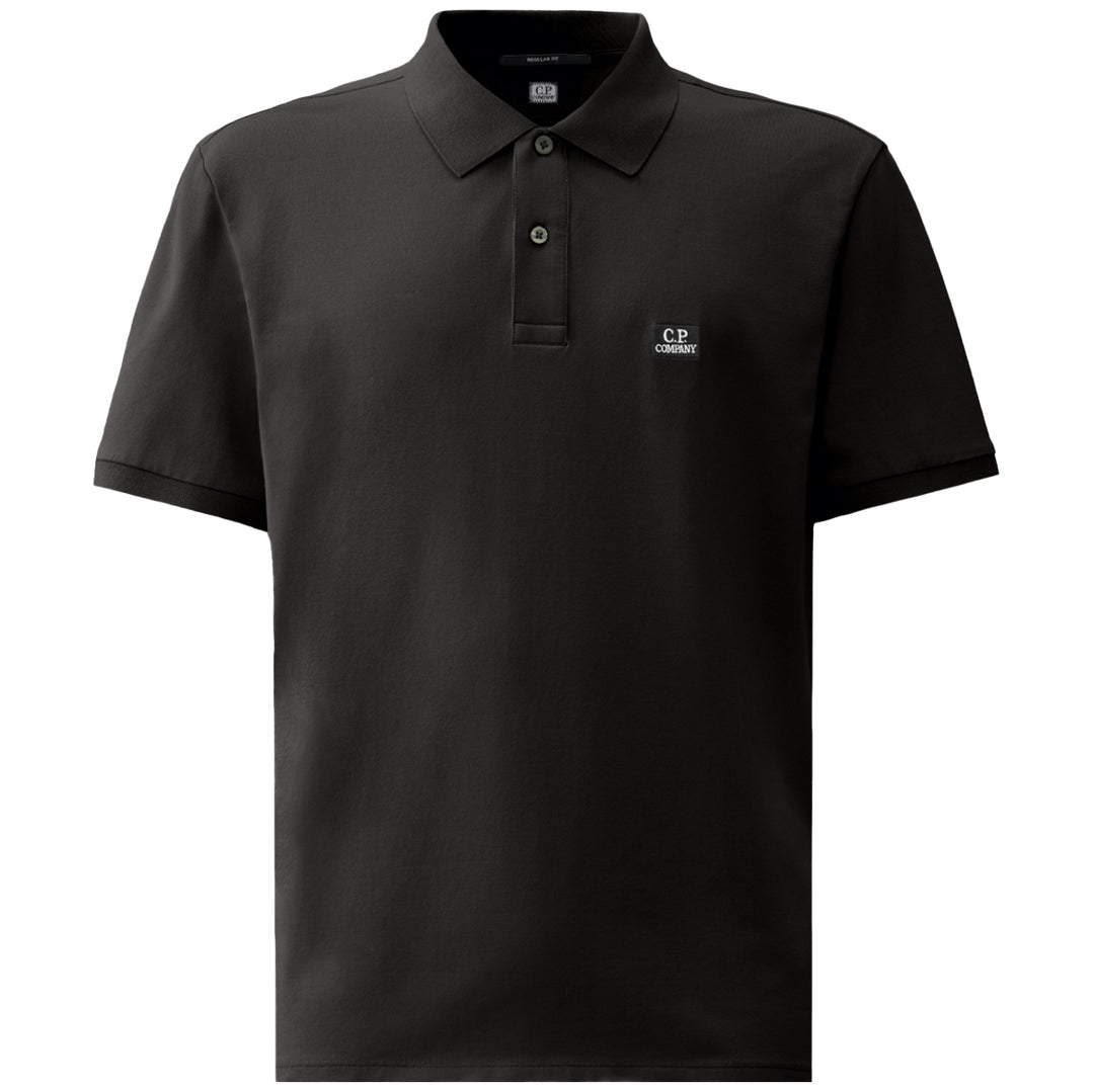 C.P.Company Stretch Piquet Regular Polo - Black