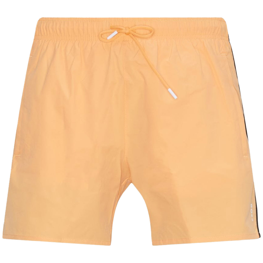 Boss Icon Signature Stripe And Logo Swimshorts - Orange