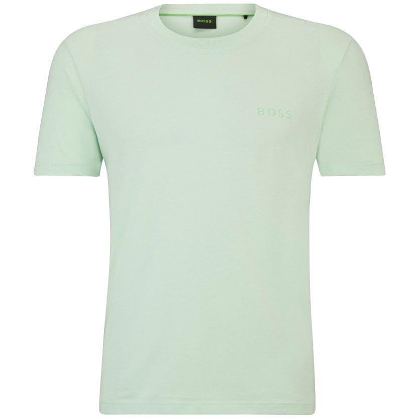 Boss Regular-Fit T-Shirt With 3D Mesh Logo - Mint