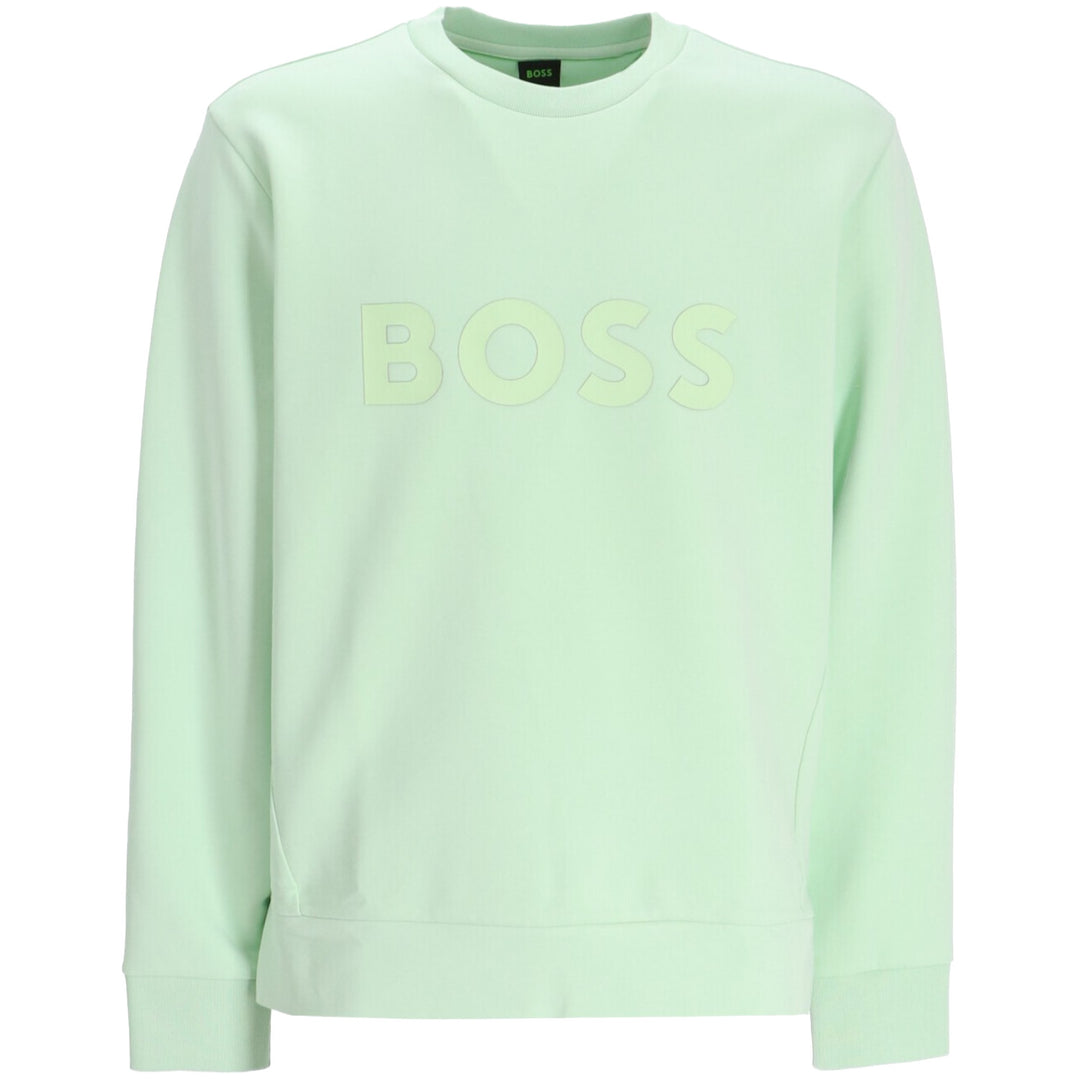 Boss Logo-Appliqué Cotton Sweatshirt - Lime