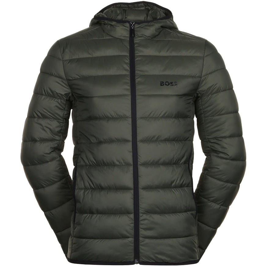 Boss Padded Hooded Jacket - Khaki