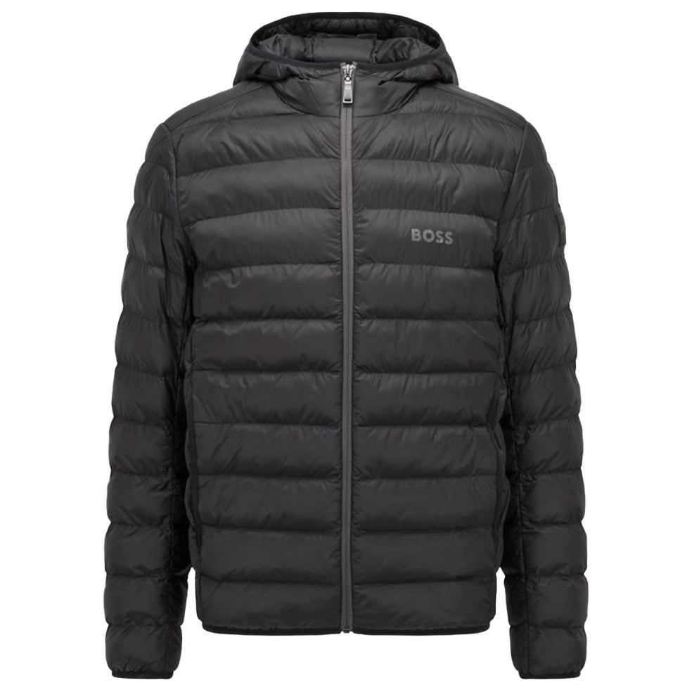 Boss Padded Hooded Jacket - Black