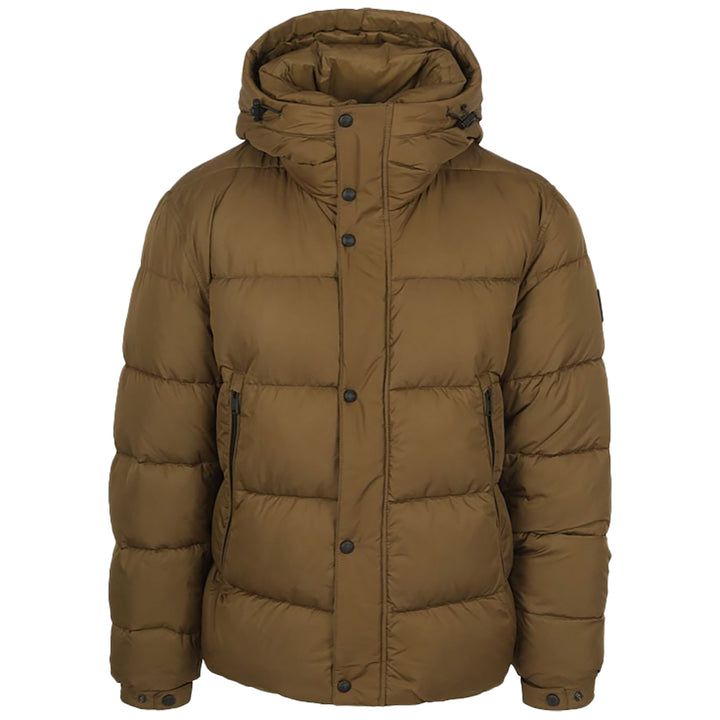 Boss Hooded Down Jacket -  Khaki